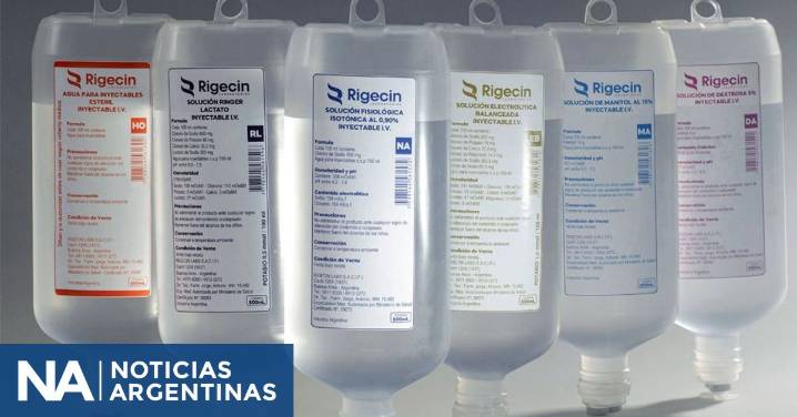 Prohibición y retiro de lotes de solución fisiológica Rigecin por defectos de calidad