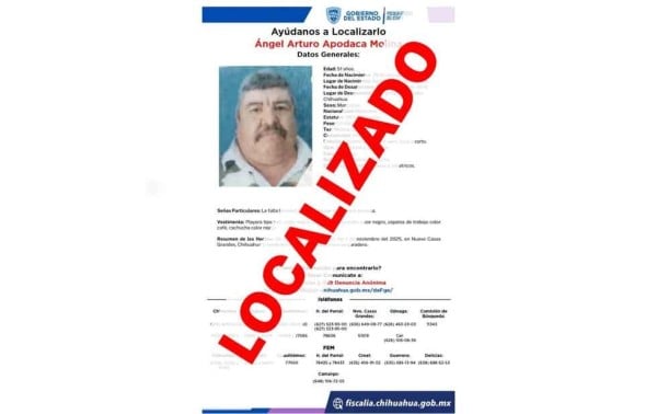 Localizan sano y salvo a Ángel A. M.