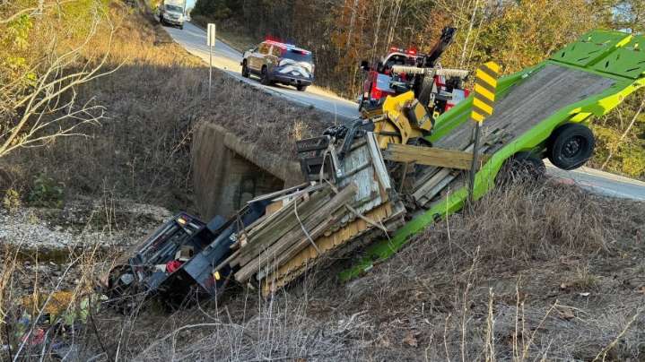 Sparta crews rescue driver from creek after bridge accident