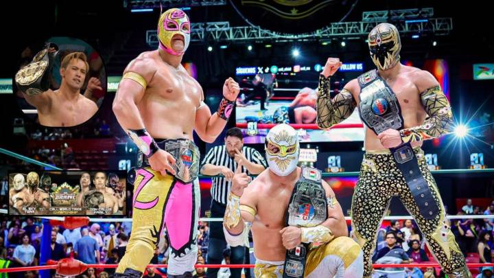 AEW: Místico, Máscara Dorada y Neón expondrán títulos de tríos del CMLL ante The Don Callis Family