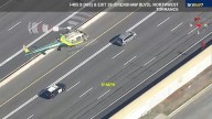 Los Angeles police chases: Police chasing driver in reported stolen minivan on 405 Freeway