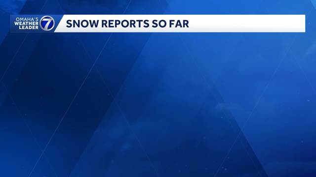 Early snowfall reports coming in for Nebraska, Iowa