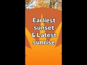 The sunrise and sunset milestones