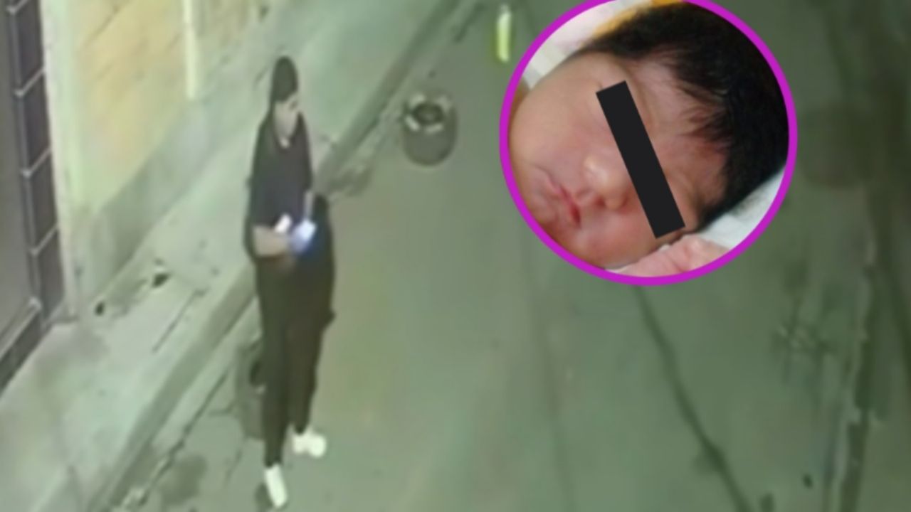 Joven abandona a su bebé recién nacida en una llanta a mitad de la calle y deja una reveladora nota: video