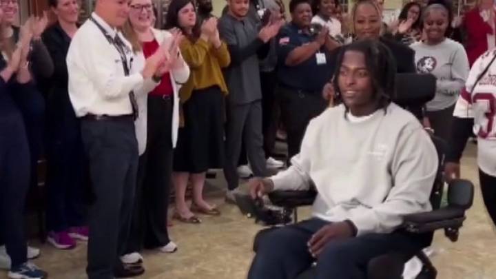 VIDEO: Rejoicing at ongoing recovery of FSU football player who was shot in head
