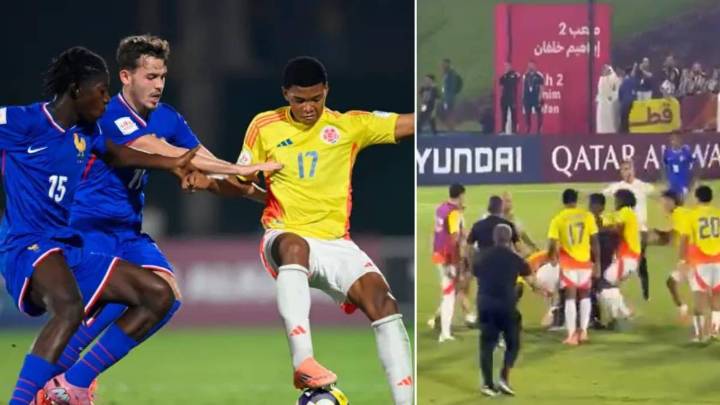 Video | Colombia y Francia en el Mundial Sub-17 terminó en brutal pelea que no se vio en televisión