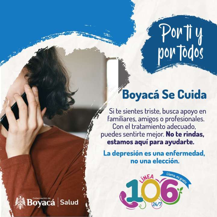 Línea 106, el primer paso para el cuidado de la salud mental en Boyacá