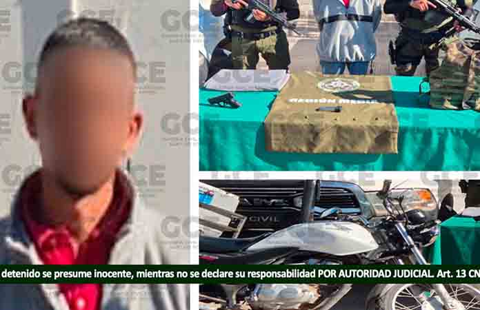 Con pistola, detienen a presunto hampón en Cd. Fernández