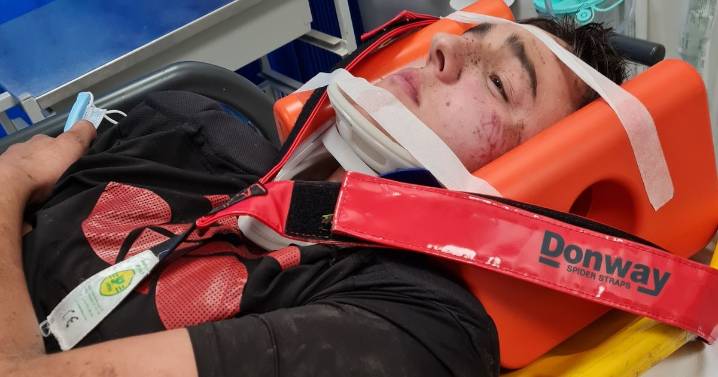 'How can someone do this?': Young man suffers six-minute seizure on pitch after rival player launches sickening attack