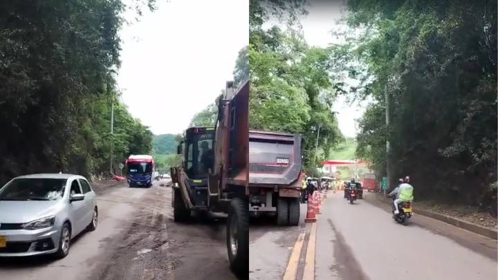 Tras derrumbe, Gobernación de Cundinamarca trabaja en la apertura de la vía Anapoima