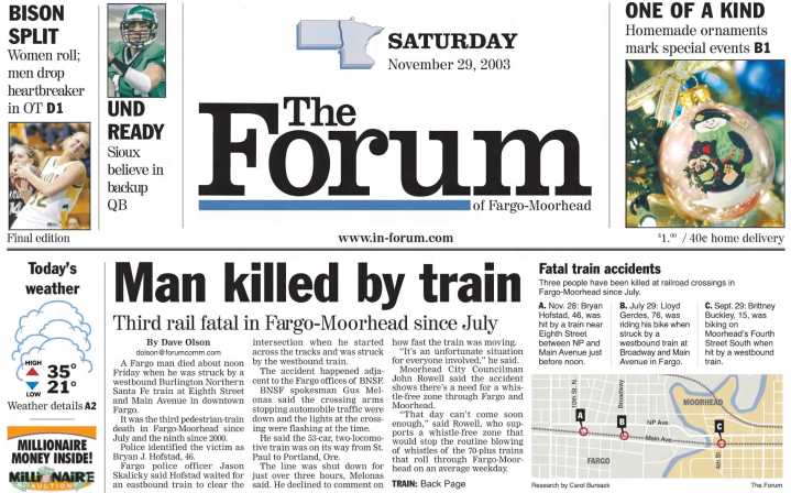 Today in History, 2003: ‘Little epidemic’ of flu hits Fargo