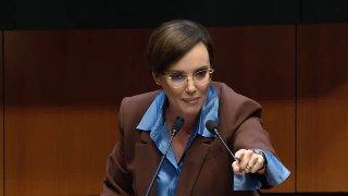 Lilly Téllez estalla en el Senado y lanza insultos a Noroña durante debate por el asesinato de Carlos Manzo