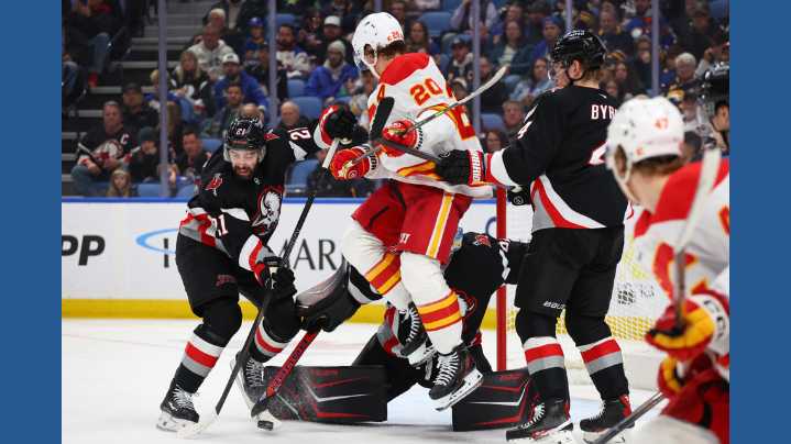 Morgan Frost breaks 3rd-period tie, NHL-worst Flames beat Sabres 6