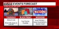 First Alert Forecast: Rain returns tomorrow morning, tracking cooler weather and complex holiday weekend system
