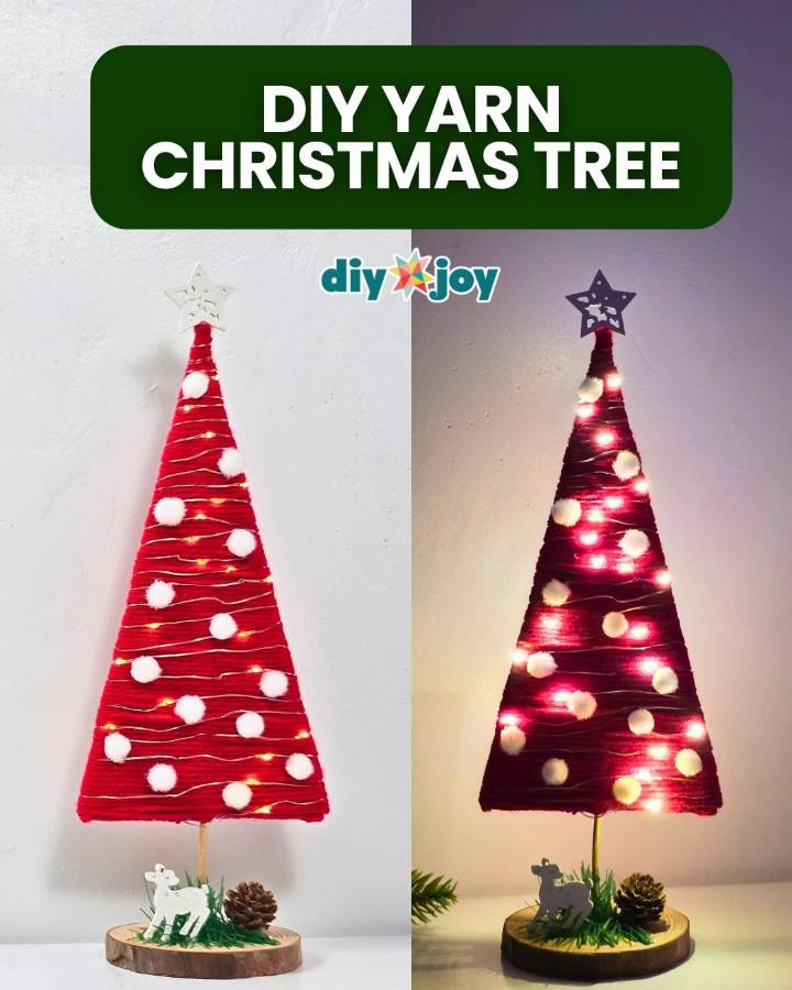 Make This DIY Yarn Christmas Tree in 10 Minutes!