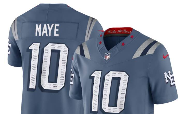 Where to buy new blue-and-gray Patriots Rivalries Collection jerseys ahead of Jets game