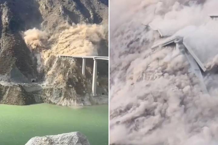 China's Hongqi bridge collapses in river, months after opening: video