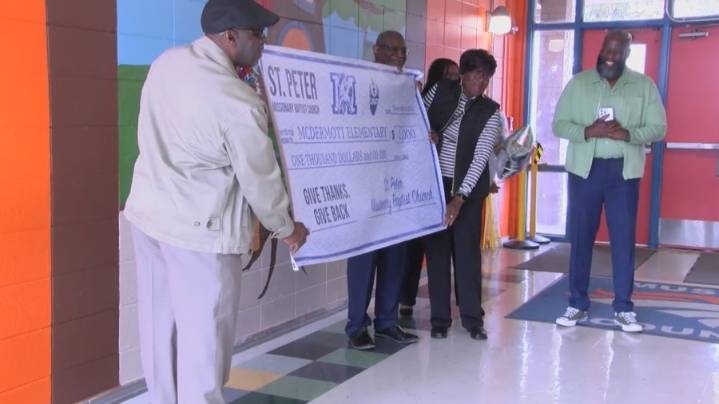 Church surprises Little Rock School District schools with Thanksgiving grants