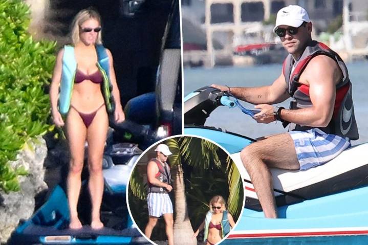 Sydney Sweeney rocks thong bikini while jet skiing with Scooter Braun on Thanksgiving getaway