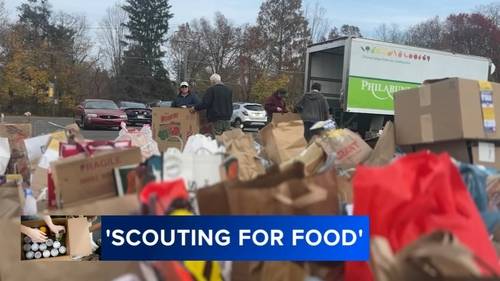 Philadelphia Scouts collect thousand of pounds of food
