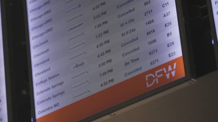 Tracking flight delays and cancellations at DFW Airport, Dallas Love Field Saturday