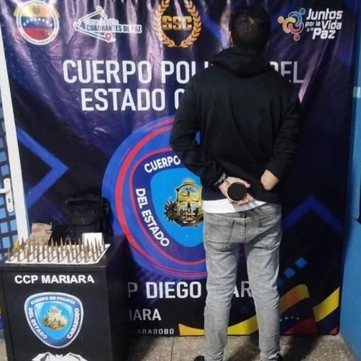 Capturado sujeto con municiones de guerra en La Guaricha