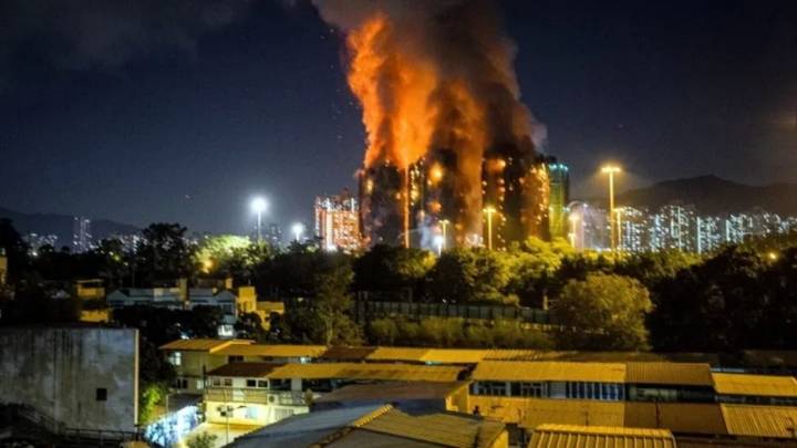 Tragedia en Hong Kong: sube el número de muertos por el incendio de edificios