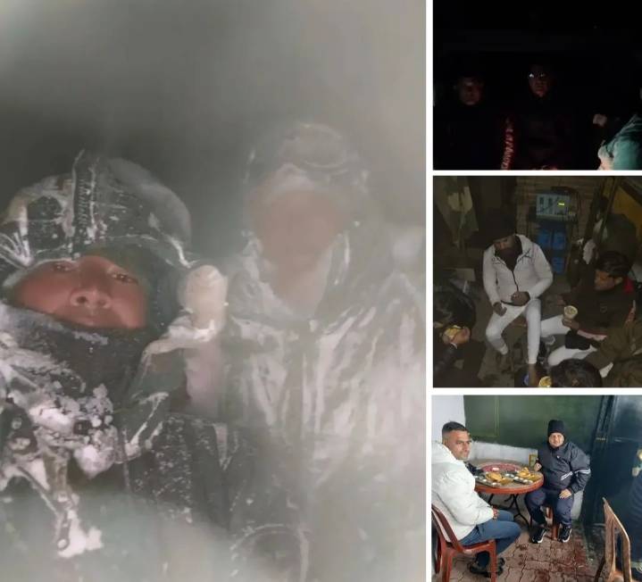 BSF rescues 7 Civilians stranded in heavy snowfall at Razdhan Pass