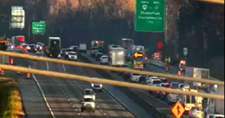 'Multi-tractor-trailer crash' closes lanes, backs up I