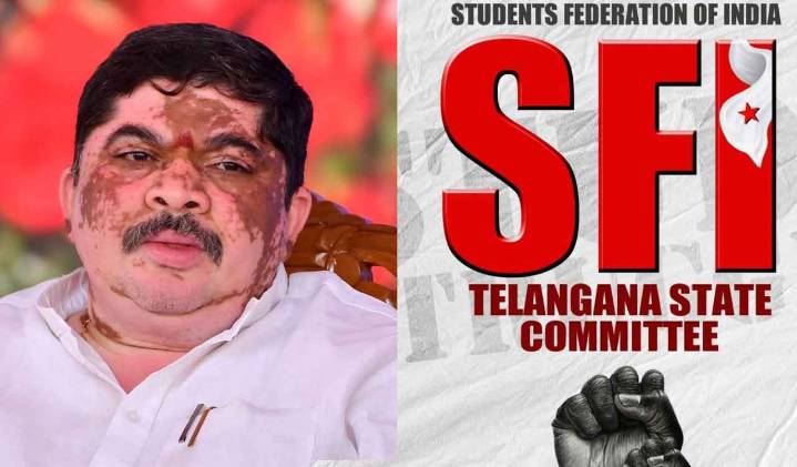SFI activists attempt to storm Transport Minister Ponnam Prabhakar’s house in Karimnagar