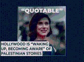 Hollywood is “waking up, becoming aware” of Palestinian stories