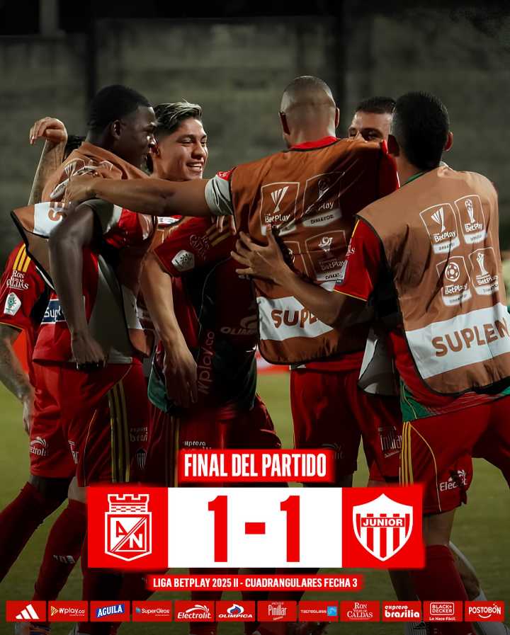 Junior sacó un importante empate frente a Nacional -