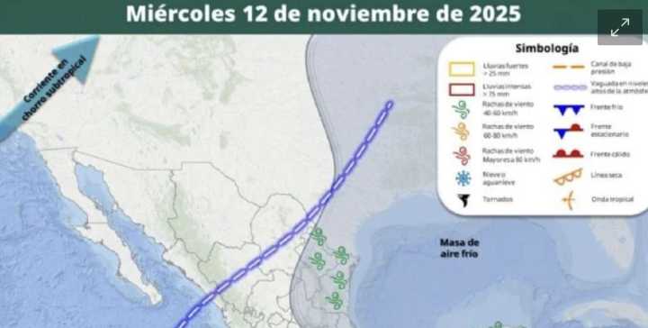 Masa de aire frío seguirá dominando el país el miércoles; así pegarán las heladas en cada entidad