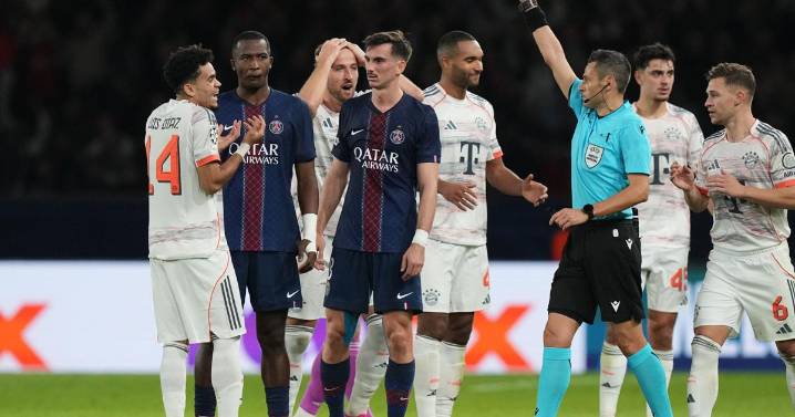 Luis Díaz scores twice for Bayern and then gets a red card in Champions League game against PSG