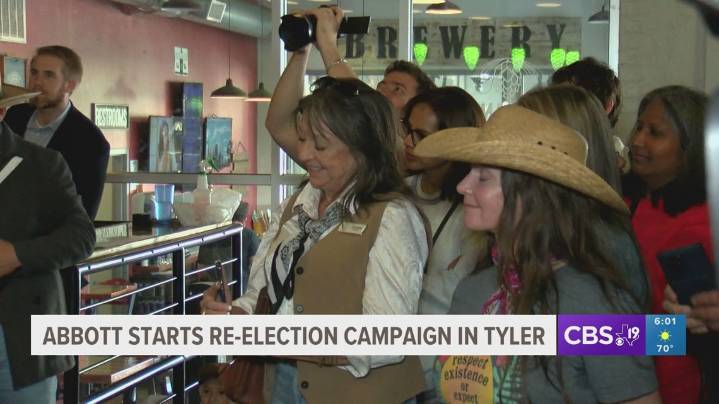 Greg Abbott announces fourth term run with tax relief plan in East Texas visit