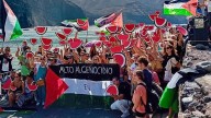 Protesta en Agaete en solidaridad con Palestina
