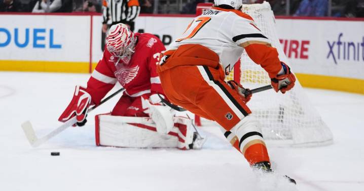 Alex DeBrincat scores twice, Red Wings beat Ducks 6