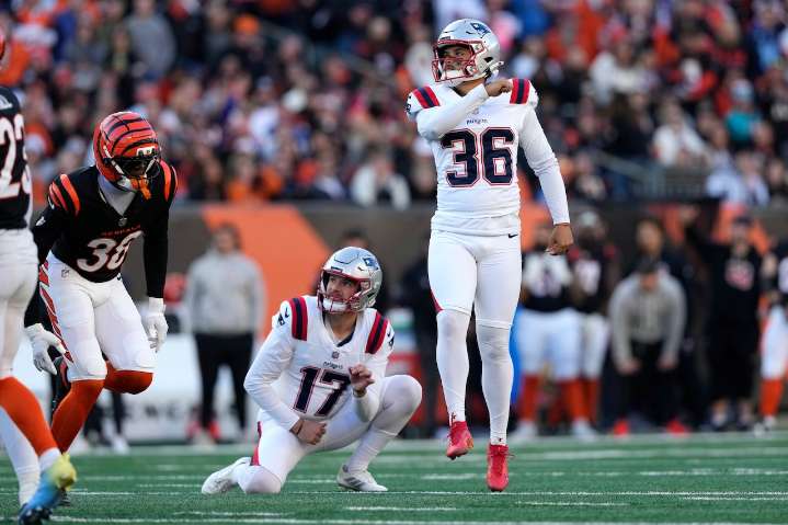 Patriots-Bengals: Rookie kicker rebounds from rough NFL start with perfect game