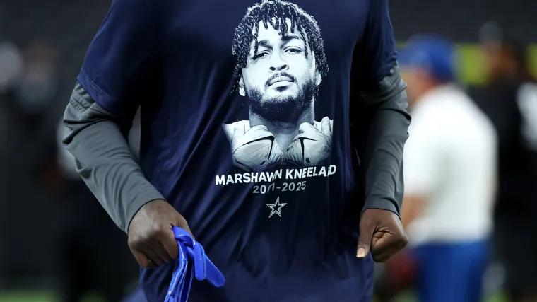 Cowboys honor Marshawn Kneeland with T-shirts, locker ahead of Raiders game