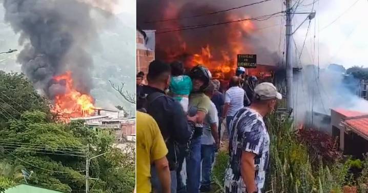 Emergencia en Calarcá: incendio deja 11 viviendas afectadas y una persona con quemaduras