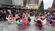 Families make memories at Christmas Village on Thanksgiving Day in Philadelphia