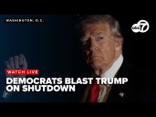 LIVE: Democrats slam Trump, GOP over SNAP benefits and healthcare costs amid shutdown