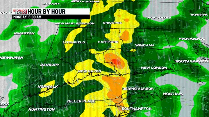 Showers and fog tonight with heavy rain by Monday morning