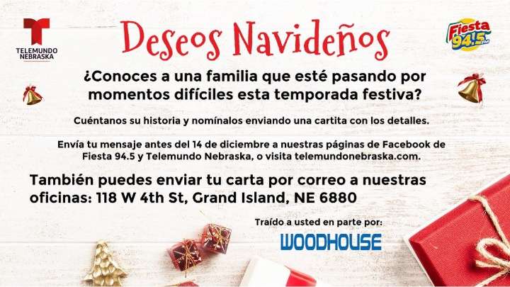 Telemundo Nebraska lanza campaña “Deseos Navideños” para apoyar a familias necesitadas