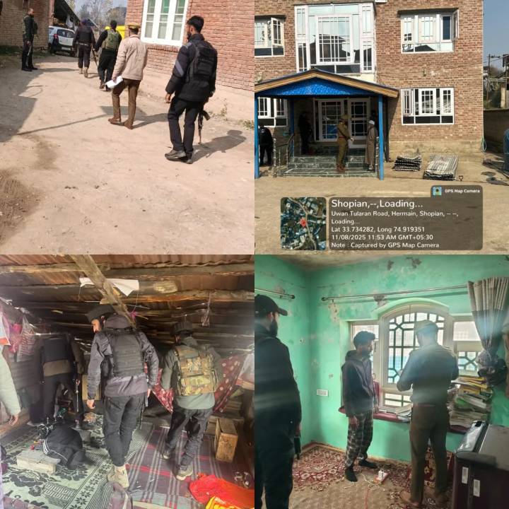 Shopian Police raid multiple locations across district linked to terrorists operating from PoK