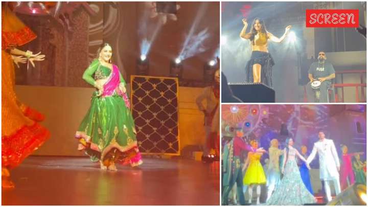 Netra Mantena-Vamsi Gadiraju mehendi: Madhuri Dixit dances to Dola Re Dola; Nora Fatehi sets the stage ablaze. Watch