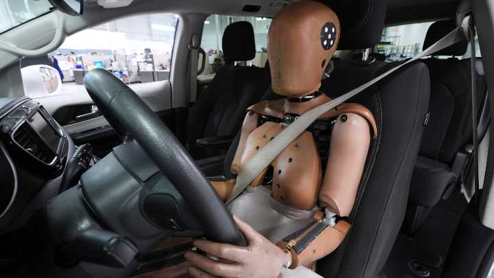 A crash test dummy that more closely resembles women : NPR