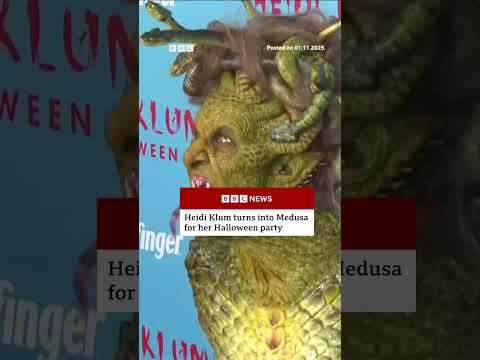 Heidi Klum turns into Medusa for Halloween. #HeidiKlum #Medusa #BBCNews
