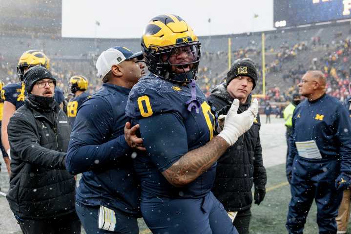 Overheard outside Michigan’s locker room: No rhythm, no excuses and no flag