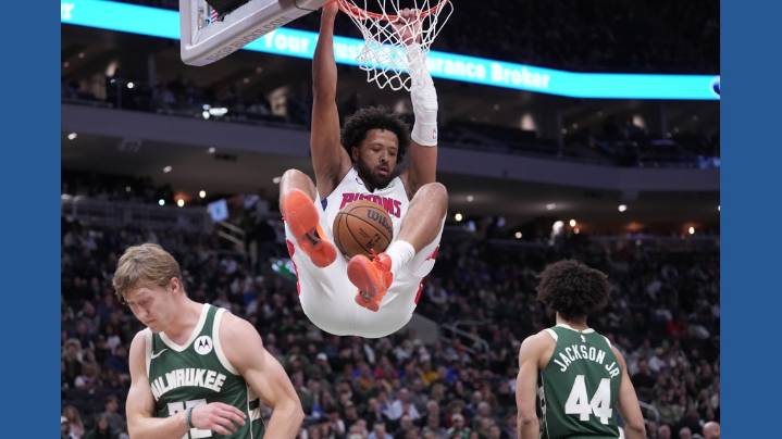 Cunningham helps Pistons breeze past Bucks 129-116 for 12th consecutive victory